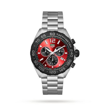 cheap luxury TAG Heuer Formula 1 Quartz Chronograph 200M 43mm Mens Watch Red Stainless Steel CAZ101AN.BA0842