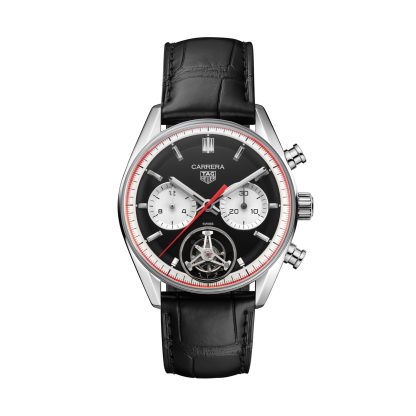 copies cheap ebay TAG Heuer Carrera Tourbillon 42mm Centenary Mens Watch Black The Watches Of Switzerland Group Exclusive Alligator CBS5016.FC6566