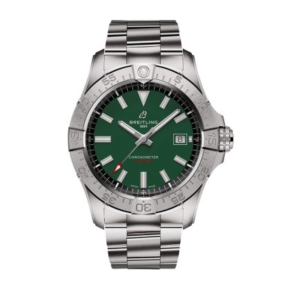 counterfeit designer Breitling Avenger Automatic 42mm Mens Watch Green Stainless Steel Stainless Steel A17328101L1A1