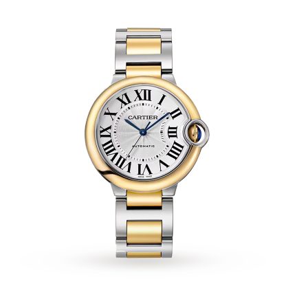 counterfeit designer Cartier Ballon Bleu De Cartier Watch 36mm Automatic Winding Steel Case Stainless Steel & Yellow Gold W2BB0038