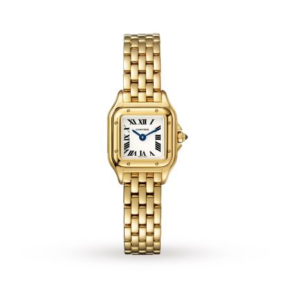 counterfeit designer Cartier Panthère De Cartier Watch Mini Model Quartz Movement Yellow Gold Yellow Gold WGPN0036