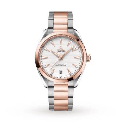 counterfeit designer Omega Aqua Terra 150M Co-Axial Master Chronometer 41mm Mens Watch Stainless Steel & 18ct Rose Gold O22020412102001