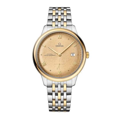 counterfeit designer Omega De Ville Prestige 41mm Mens Watch Yellow Gold Stainless Steel & 18ct Yellow Gold O43420412008001