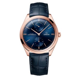 counterfeit designer Omega De Ville Tresor 40mm Mens Watch Navy 18ct Rose Gold O43553402203001