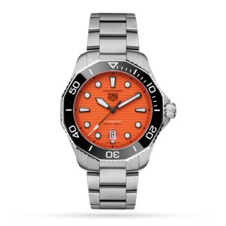 counterfeit designer TAG Heuer Aquaracer Professional 300 43mm Orange Diver Mens Watch Stainless Steel WBP201F.BA0632