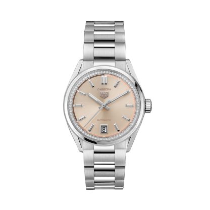 counterfeit designer TAG Heuer Carrera 36mm Ladies Watch Diamonds Pink Stainless Steel WBN231A.BA0001