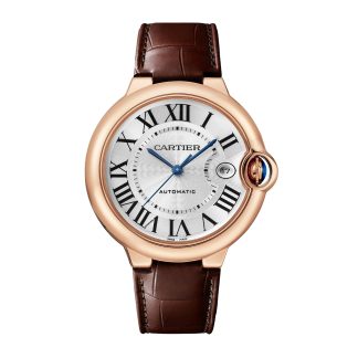 fake luxury Cartier Ballon Bleu De Cartier Watch 40mm Automatic Movement Rose Gold Leather Alligator WGBB0035