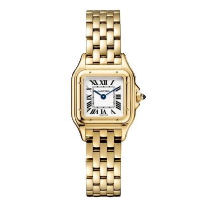 fake luxury Cartier Panthere de Cartier watch small model quartz movement. Case in yellow gold 750/1000 dimensions: 23 mm x 30 mm Yellow Gold WGPN0038