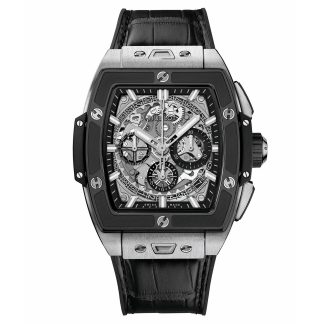 fake luxury Hublot Spirit Of Big Bang Titanium Ceramic 42mm Mens Watch Alligator 642.NM.0170.LR