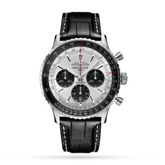 fake wrist Breitling Navitimer B01 Chronograph 43 Stainless Steel Watch Alligator AB0138241G1P1