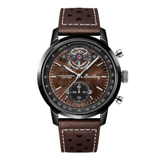 fake wrist Breitling Top Time B21 Chevrolet Corvette Tourbillon 44mm Mens Watch Brown Calfskin SB21252A1Q1X1