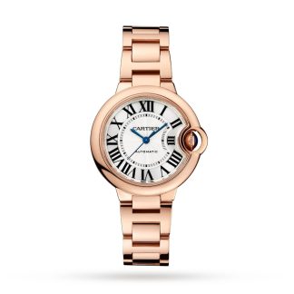 fake wrist Cartier Ballon Bleu De Cartier Watch 33mm Mechanical Movement With Automatic Winding Rose Gold Rose Gold WGBB0042