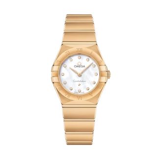 fake wrist Omega Constellation 25mm Yellow Gold On Yellow Gold Ladies Watch 18ct Yellow Gold O13150256055002