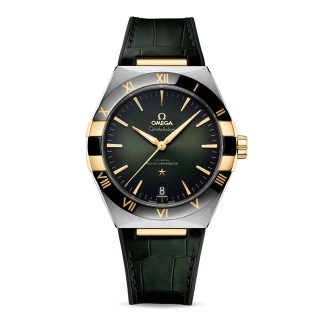 fake wrist Omega Constellation Co-Axial Master Chronometer 41mm Mens Watch Green Leather O13123412110001