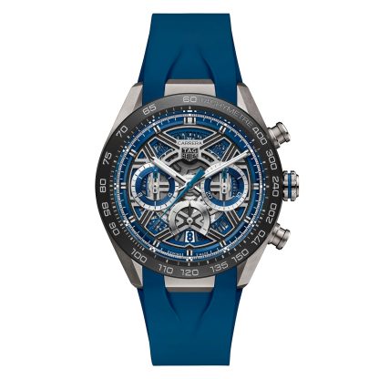 fake wrist TAG Heuer Carrera Chronograph Extreme Sport 44mm Mens Watch Blue Rubber CBU2081.FT6274