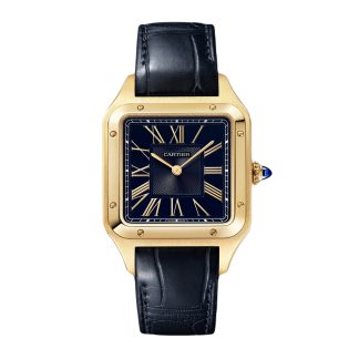 fashion designer Cartier Santos-Dumont Watch Large Model Yellow Gold High Autonomy Quartz Alligator WGSA0077