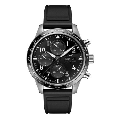 fashion designer IWC Pilot Performance Chronograph 41mm AMG Mens Watch Black Rubber Rubber IW388305