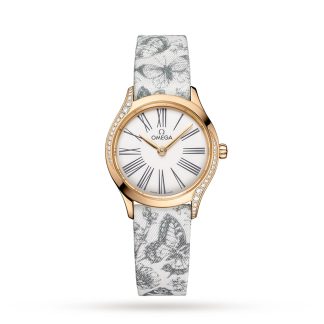 fashion designer Omega De Ville Mini Trésor Quartz 26mm Moonshine Gold Fabric O42857266004002