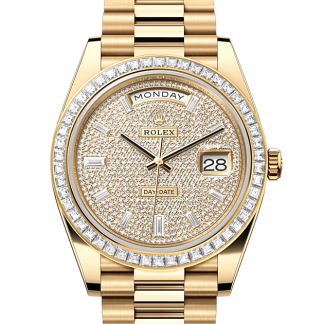 fashion designer Rolex Day-Date 40 yellow gold and diamonds M228398TBR-0036