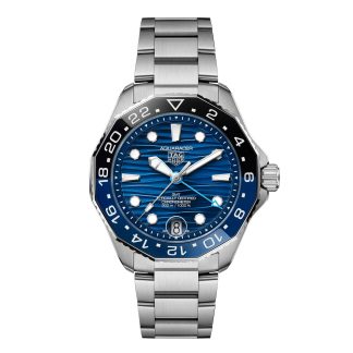 fashion designer TAG Heuer Aquaracer Professional 300 GMT 42mm Mens Watch Blue Stainless Steel WBP5114.BA0013