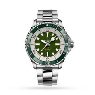 fashion luxury Breitling Superocean Automatic 44 Stainless Steel Green Watch Stainless Steel A17376A31L1A1