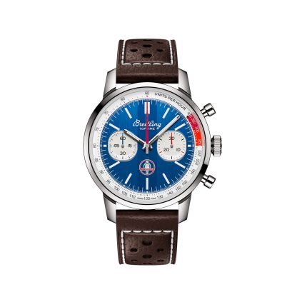 fashion luxury Breitling Top Time B01 Classic Cars Shelby Cobra 41mm Mens Watch Calfskin AB01763A1C1X1