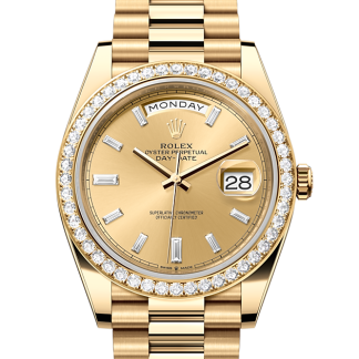 fashion luxury Rolex Day-Date 40 yellow gold and diamonds M228348RBR-0002