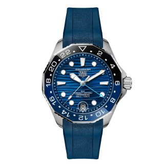 fashion luxury TAG Heuer Aquaracer Professional 300 GMT 42mm Mens Watch Blue Rubber Rubber WBP5114.FT6259