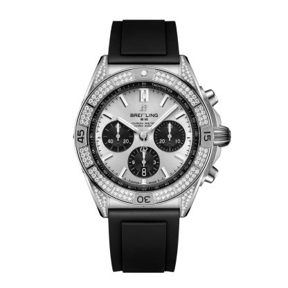 high quality designer Breitling Chronomat B01 42mm Mens Watch Silver Rubber AB0134721G1S1