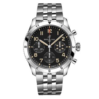 high quality designer Breitling Classic AVI Chronograph 42 P-51 Mustang Stainless Steel Watch Stainless Steel A233803A1B1A1