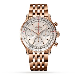 high quality designer Breitling Navitimer B01 Chronograph 41 18k Red Gold Watch 18ct Rose Gold RB0139211G1R1