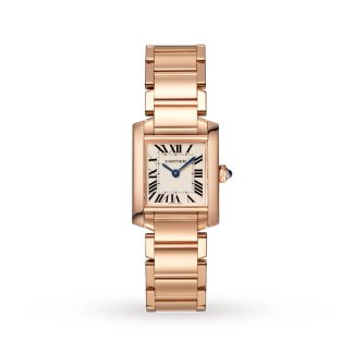 high quality designer Cartier Tank Francaise Watch Small Model Rose Gold WGTA0029