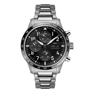 high quality designer IWC Pilot Performance Chronograph 41mm AMG Mens Watch Black Titanium Titanium IW388304