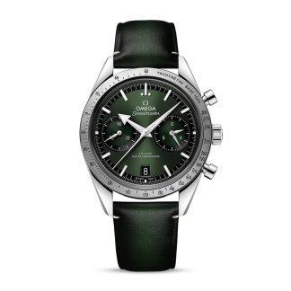 high quality designer Omega Speedmaster 57 Co-Axial Master Chronometer Chronograph 40.5mm Mens Watch Green Leather O33212415110001