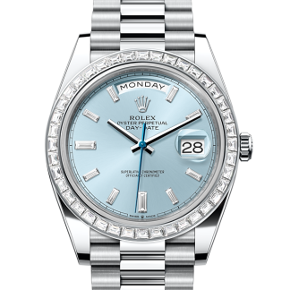 high quality designer Rolex Day-Date 40 platinum and diamonds M228396TBR-0002