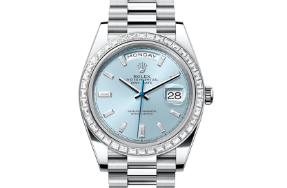 high quality designer Rolex Day-Date 40 platinum and diamonds M228396TBR-0002