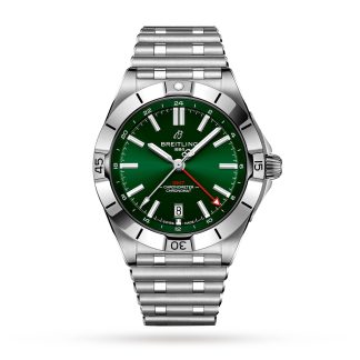 high quality luxury Breitling Chronomat Automatic GMT 40 Green Dial Watch Stainless Steel A32398101L1A1