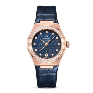 high quality luxury Omega Constellation Co-Axial Master Chronometer 29mm Ladies Watch Blue Leather O13158292099006