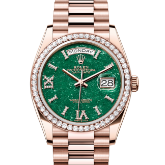 high quality luxury Rolex Day-Date 36 Everose gold and diamonds M128345RBR-0068