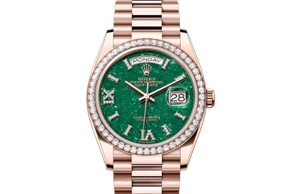 high quality luxury Rolex Day-Date 36 Everose gold and diamonds M128345RBR-0068