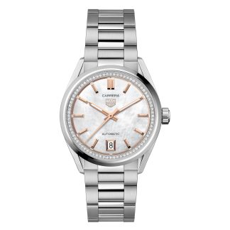 high quality luxury TAG Heuer Carrera Date 36mm Ladies Watch Mother Of Pearl Stainless Steel WBN231C.BA0001