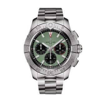 hot sale designer Breitling Avenger Chronograph B01 44mm Mens Watch Green Stainless Steel Stainless Steel AB0147101L1A1