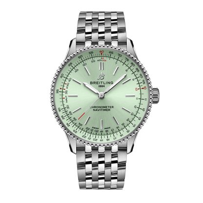 hot sale designer Breitling Navitimer 36mm Ladies Watch Green Stainless Steel A17327361L1A1