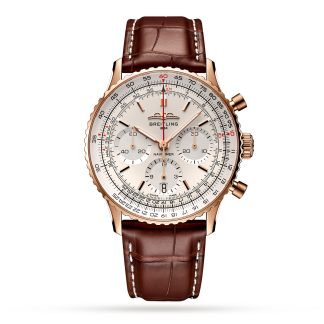 hot sale designer Breitling Navitimer B01 Chronograph 41 18k Red Gold Watch Alligator RB0139211G1P1