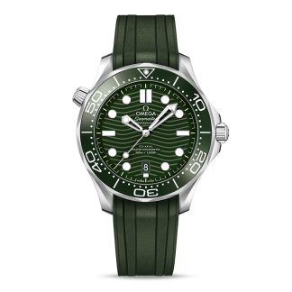 hot sale designer Omega Seamaster Diver 300m Co-Axial Master Chronometer 42mm Mens Watch Green Rubber O21032422010001