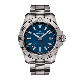 hot sale luxury Breitling Avenger Automatic GMT 44mm Mens Watch Blue Stainless Steel Stainless Steel A32320101C1A1