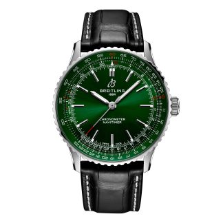 hot sale luxury Breitling Navitimer Automatic 41mm Mens Watch Green Alligator A17329371L1P1