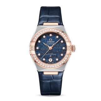 hot sale luxury Omega Constellation Co-Axial Master Chronometer 29mm Ladies Watch Blue Leather O13128292099003