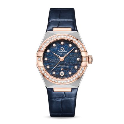 hot sale luxury Omega Constellation Co-Axial Master Chronometer 29mm Ladies Watch Blue Leather O13128292099003