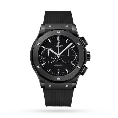 replica designer Hublot Classic Fusion Chronograph Black Magic 45mm Rubber 521.CM.1171.RX